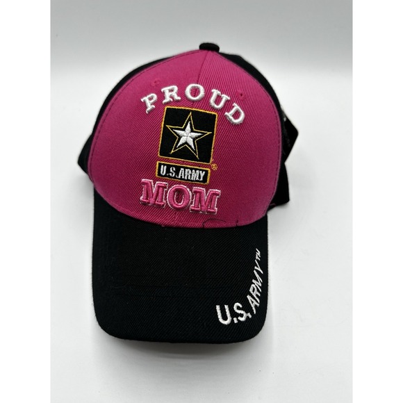 US Army Other - U.S. Warriors Proud U.S. Army Mom Baseball Cap Hat Pink Black Official Licensed